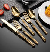 Vintage Luxury Embossed Flatware Set | Yedwo Design